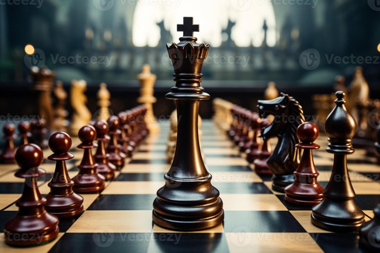 Selective focus Mans hand in chess play, metaphorically guiding strategic  business decisions Vertical Mobile Wallpaper AI Generated 30463882 Stock  Photo at Vecteezy