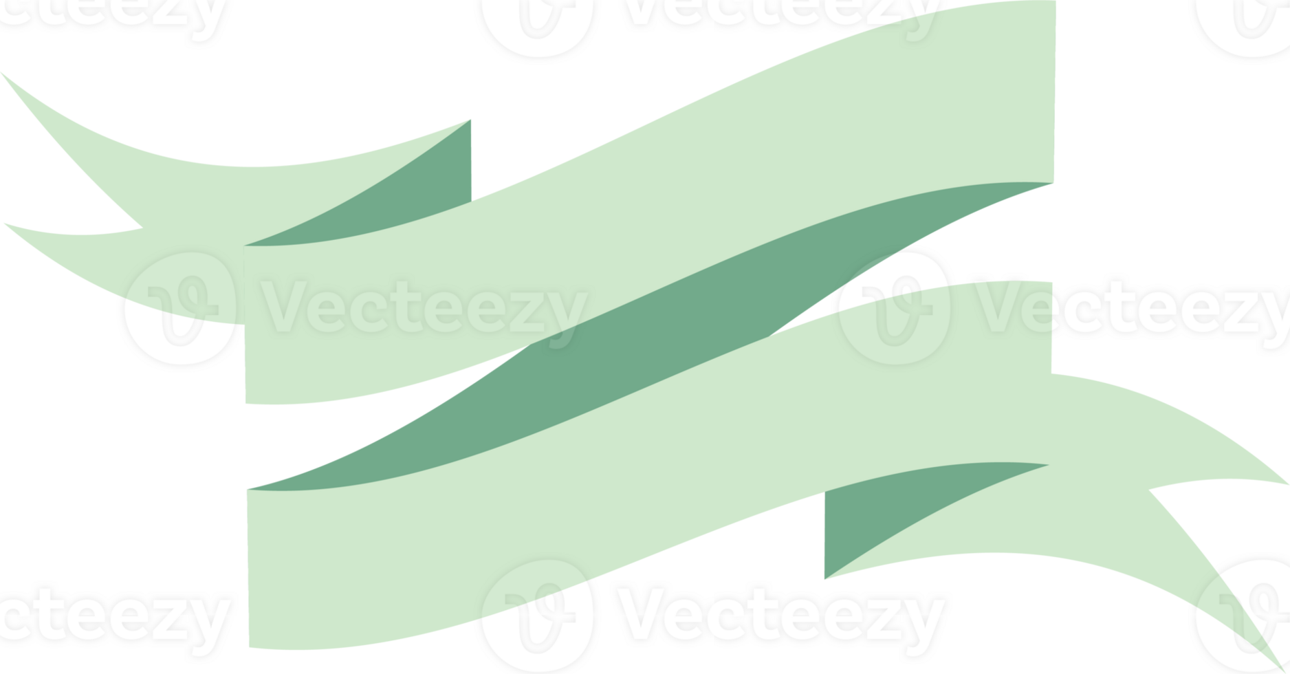 Ribbon banner on transparent background. png