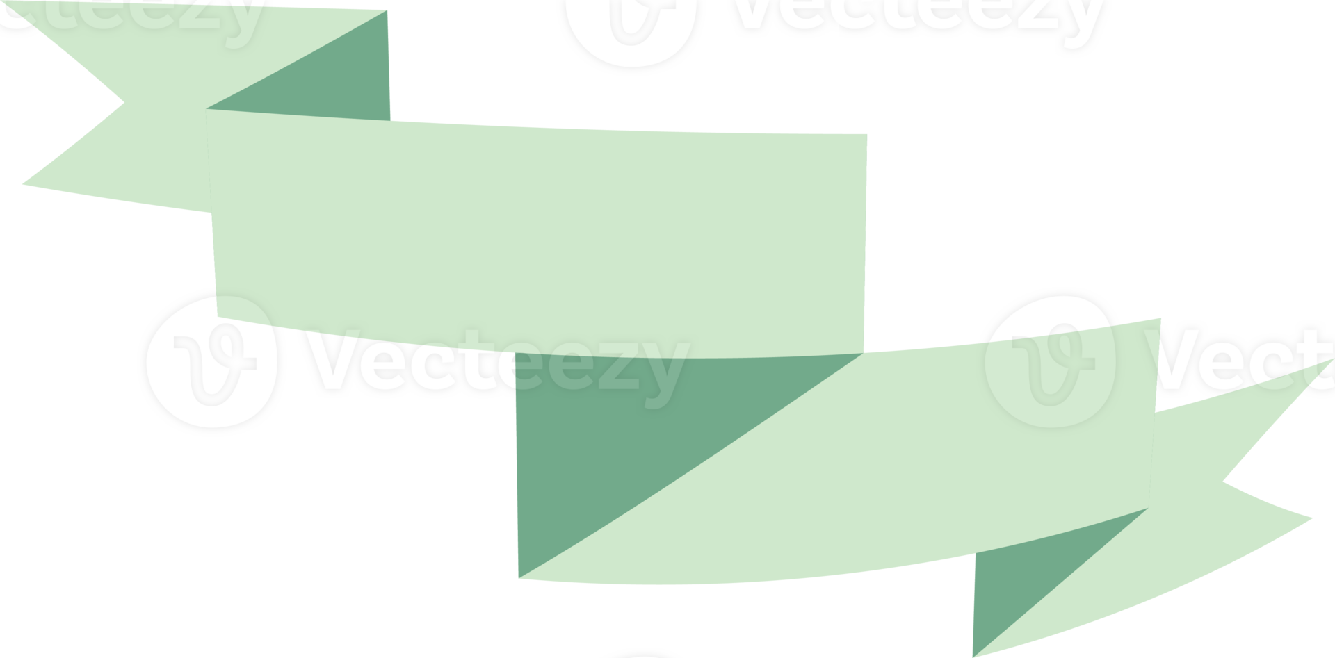 Ribbon banner on transparent background. png