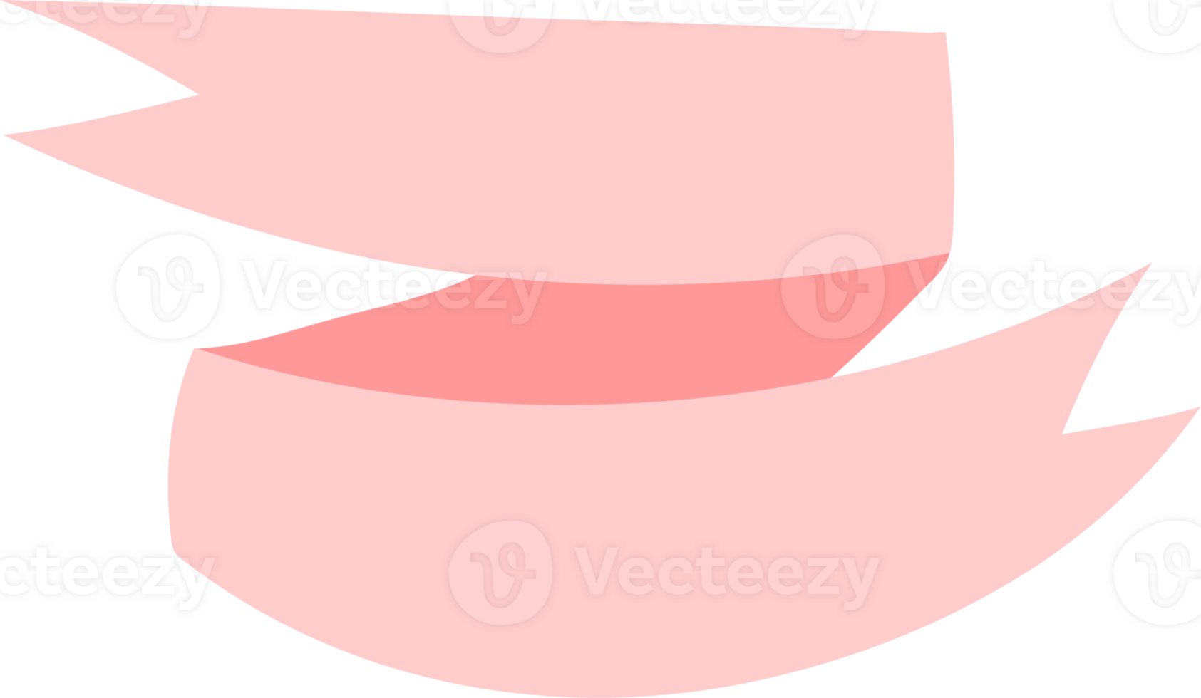 Ribbon banner on transparent background. png