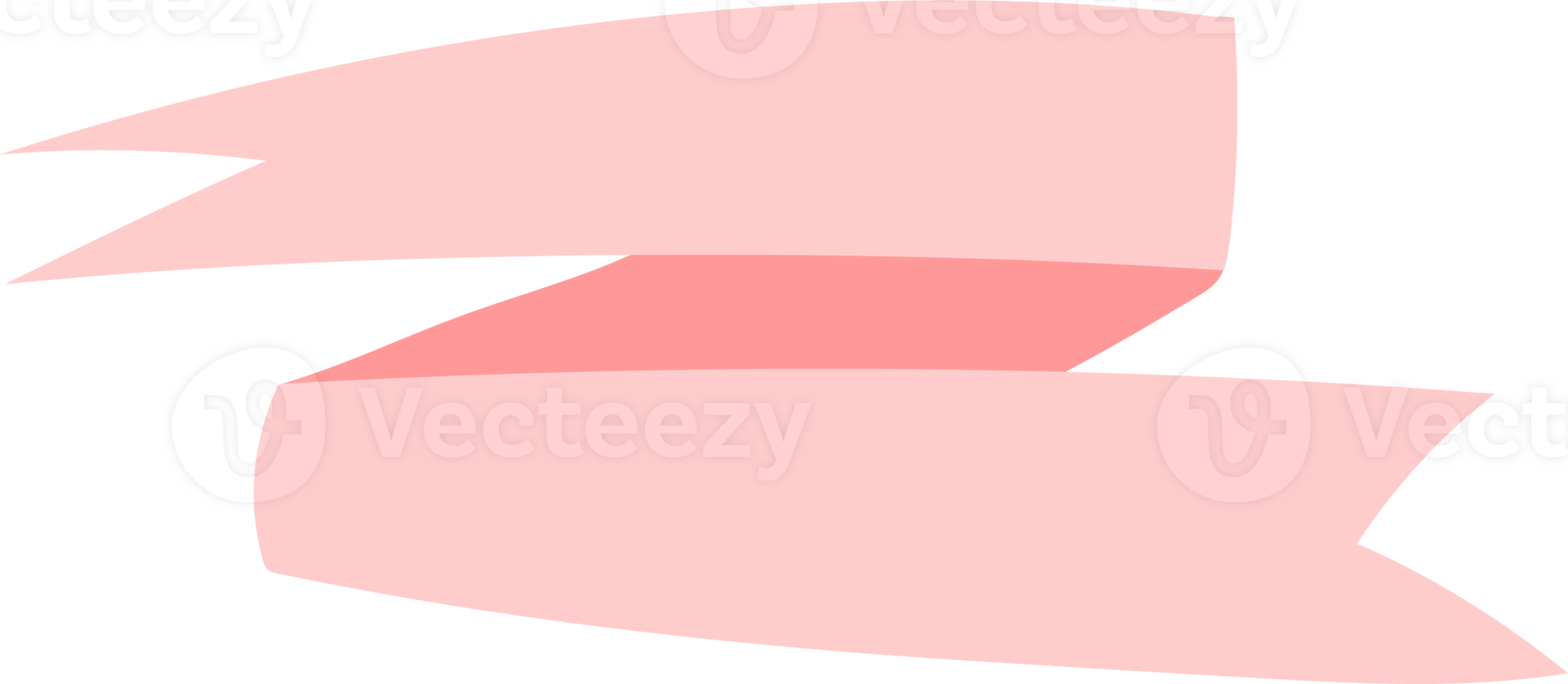 Ribbon banner on transparent background. png