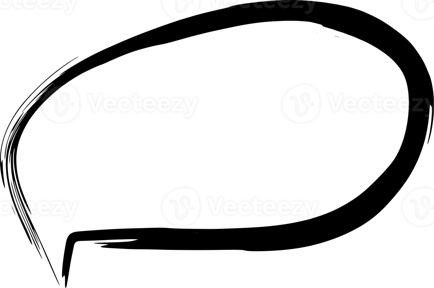 Bubble for speech design. Transparent background. png