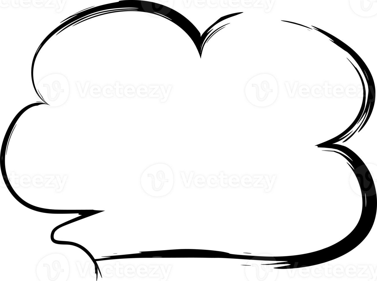 Bubble for speech design. Transparent background. png