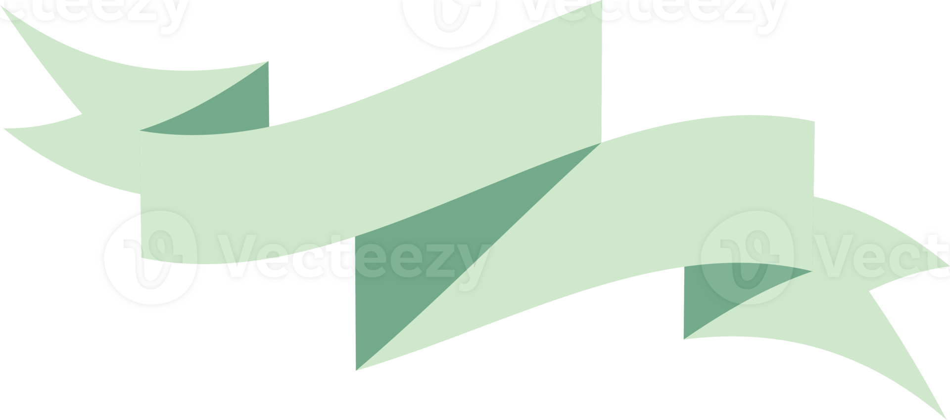 Ribbon banner on transparent background. png