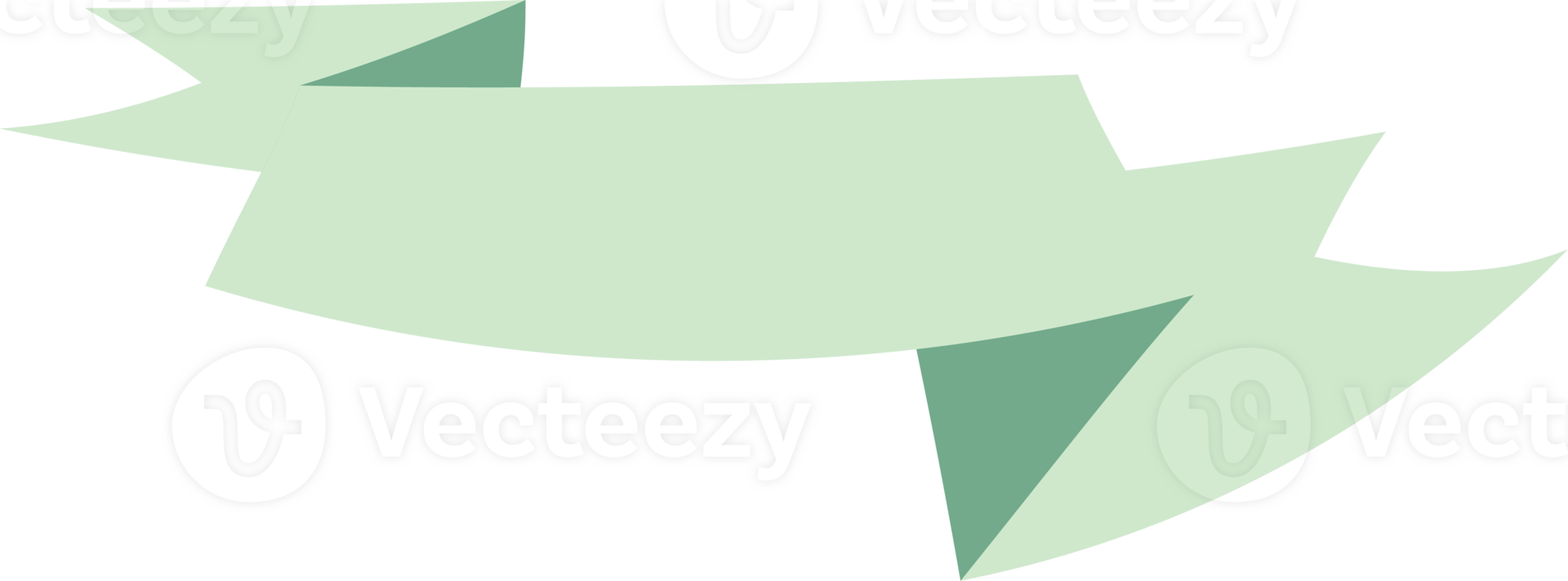 Ribbon banner on transparent background. png