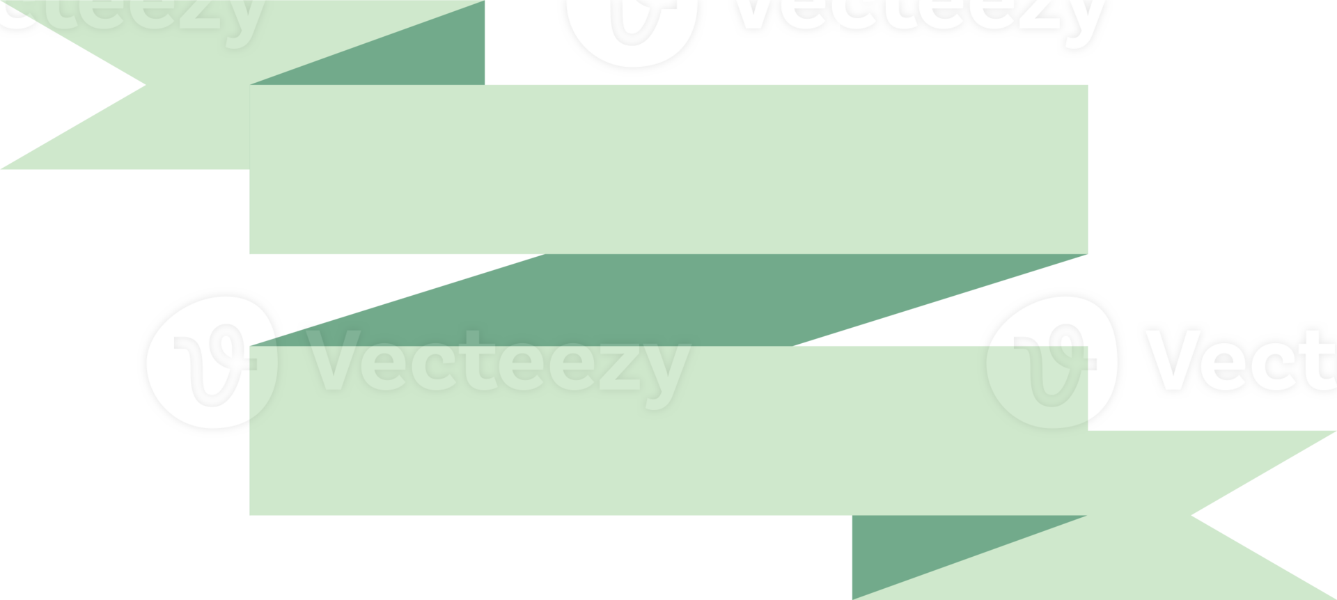 Ribbon banner on transparent background. png