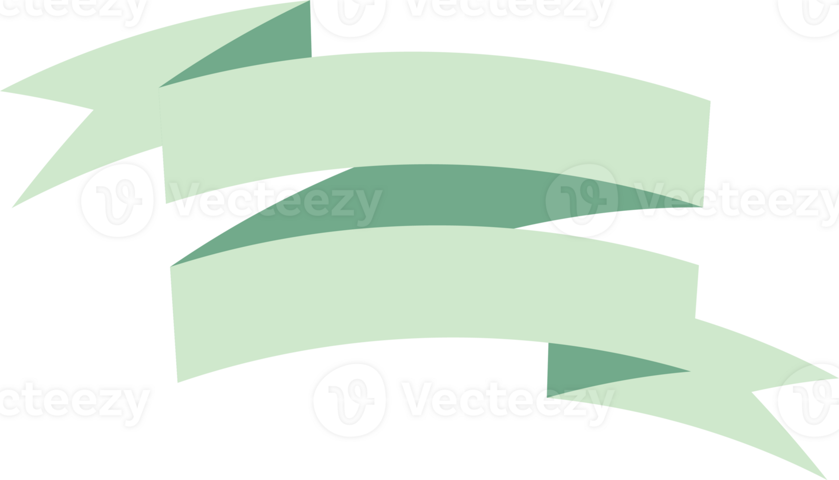 Ribbon banner on transparent background. png