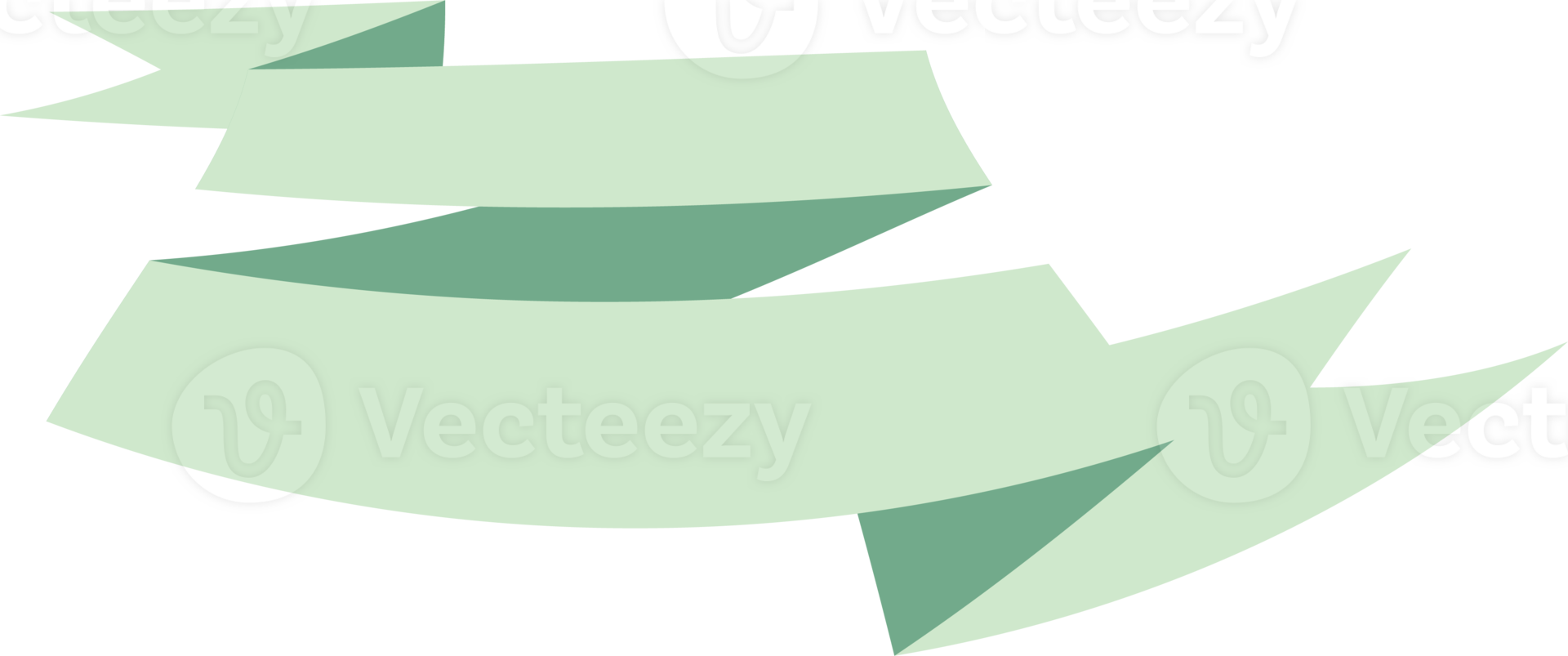 Ribbon banner on transparent background. png