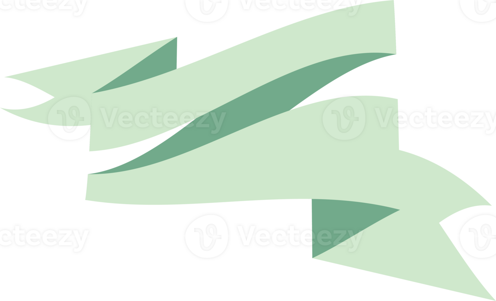 Ribbon banner on transparent background. png