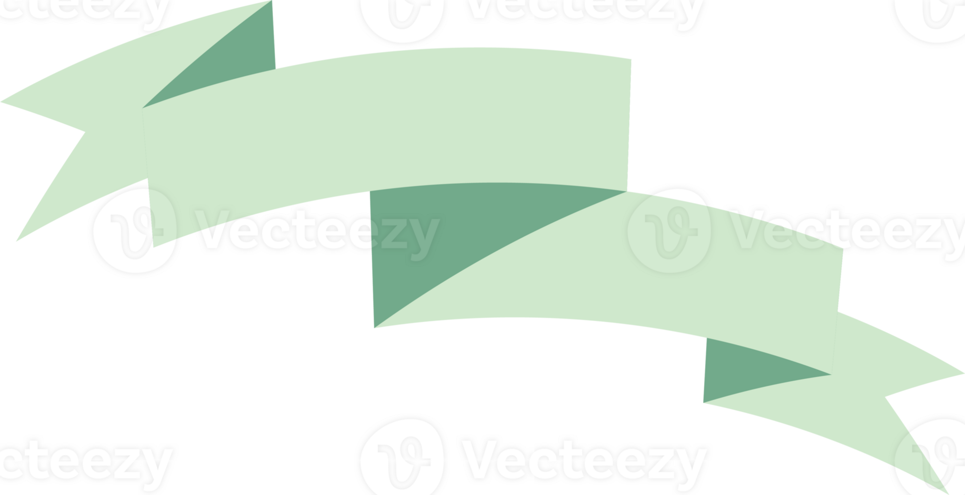 Ribbon banner on transparent background. png