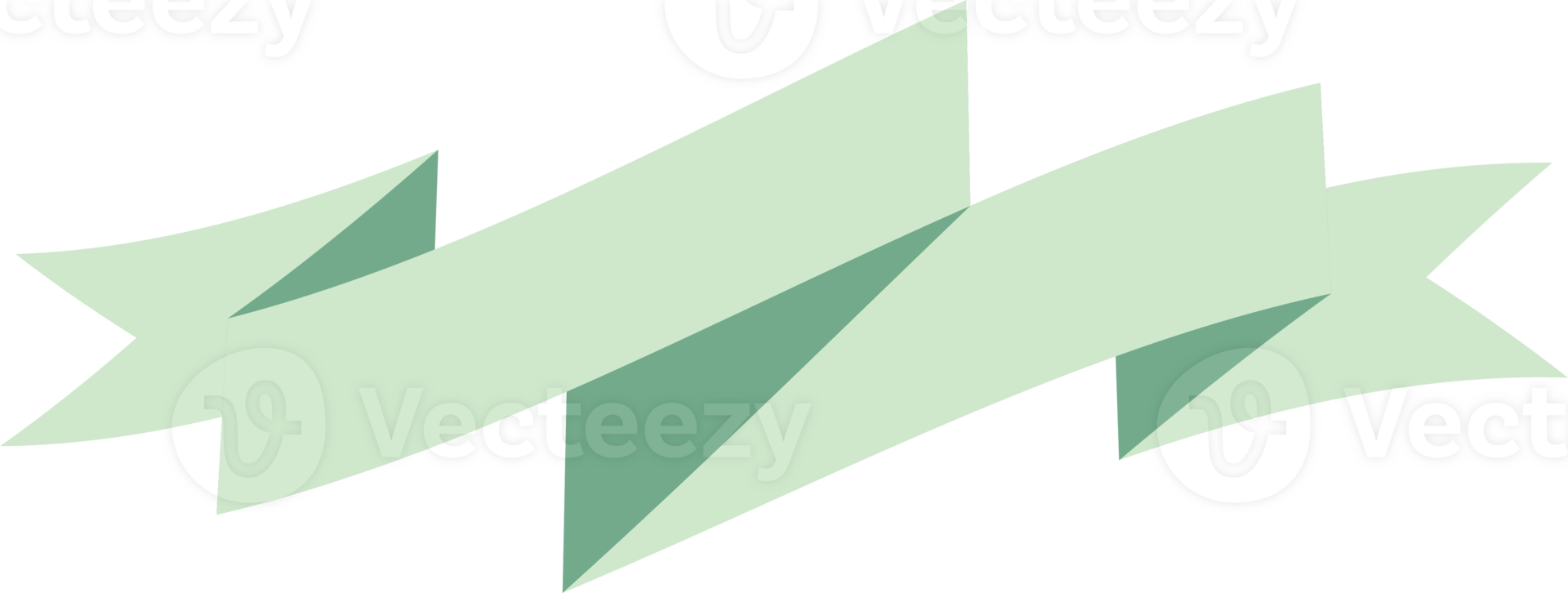 Ribbon banner on transparent background. png