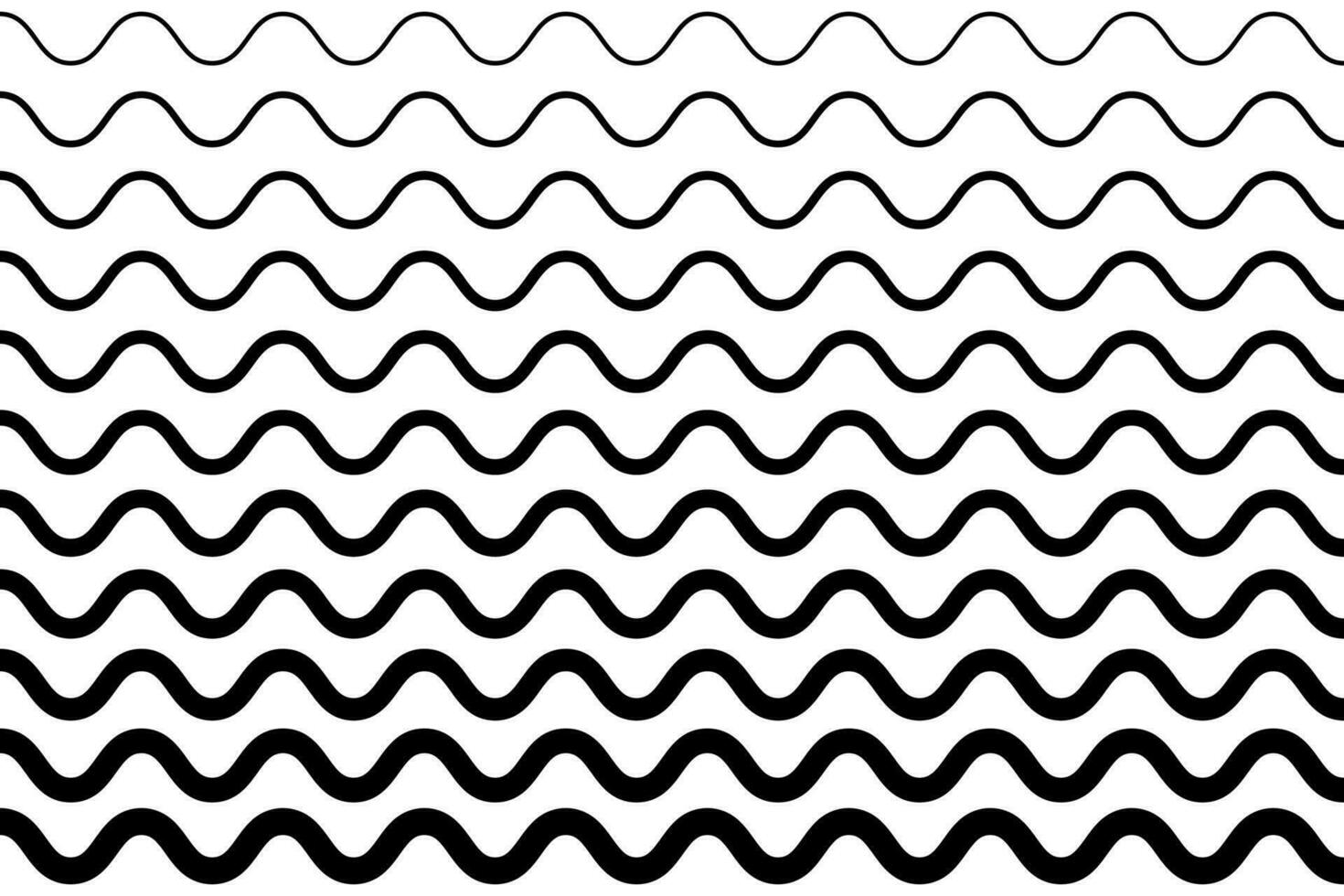 Thin wavy lines seamless pattern. Repeatable wavy zigzag lines vector pattern.