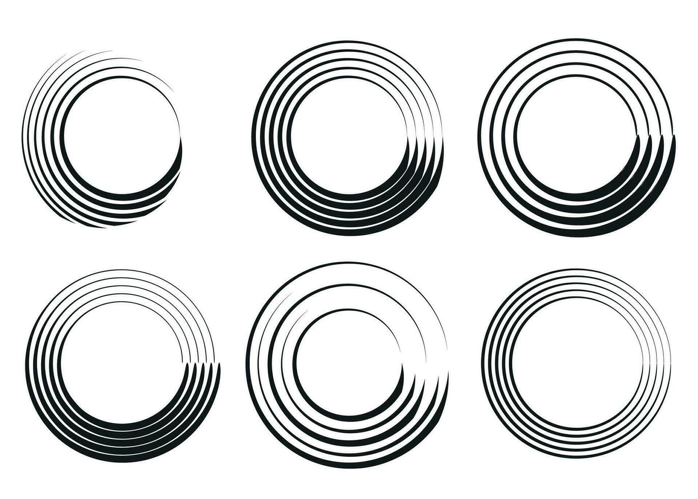 Enso zen stroke circle japanese brush symbol vector illustration.