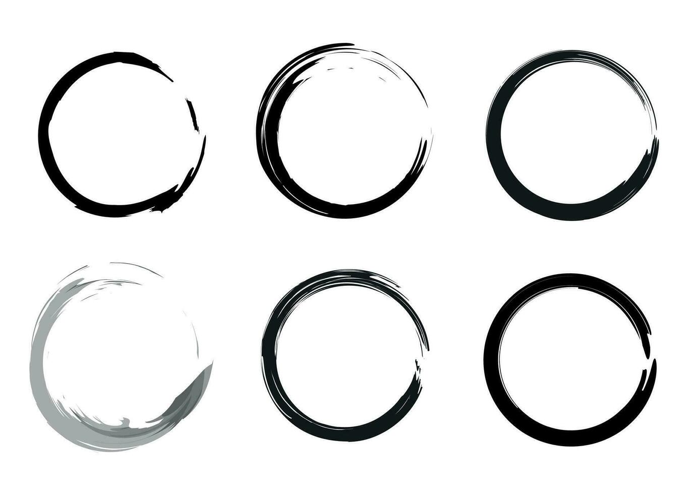 Enso zen stroke circle japanese brush symbol vector illustration.