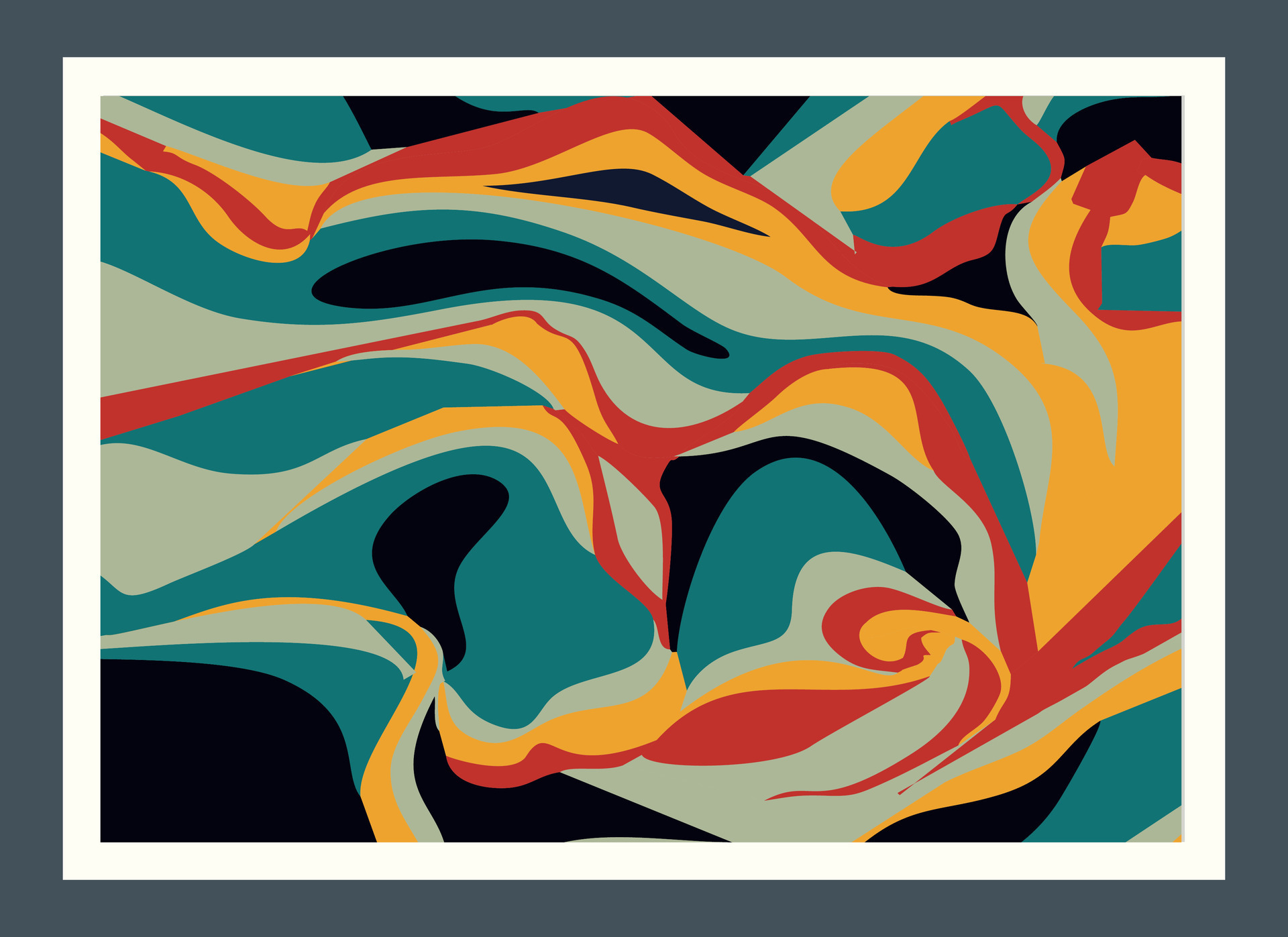 Threedimensional wave Abstract Painting Design 29328614 Vector Art at