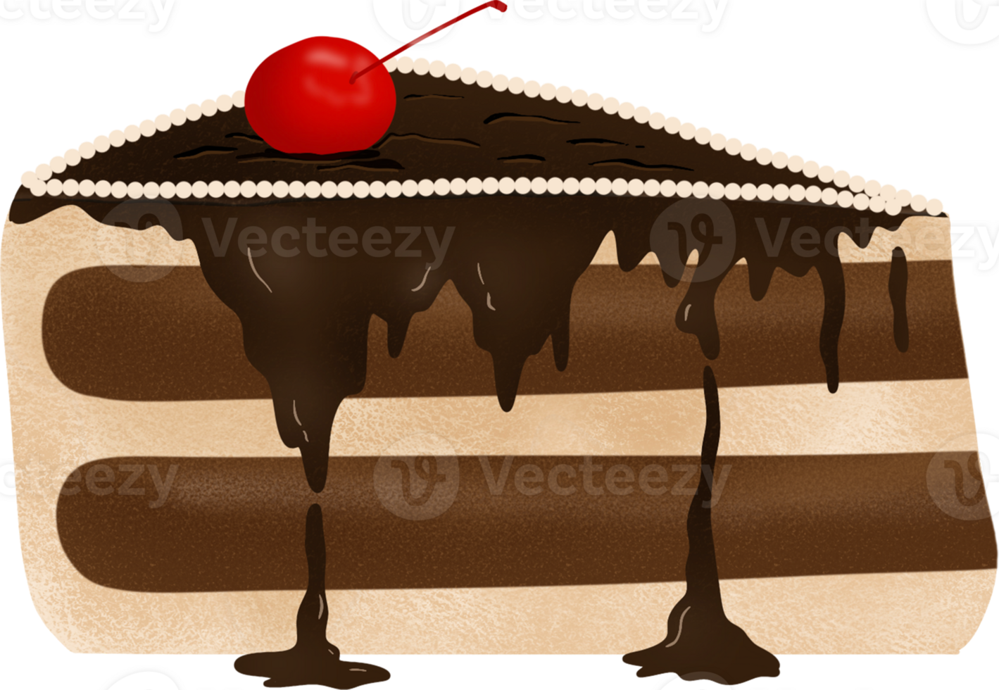 pastel de chocolate con cereza png