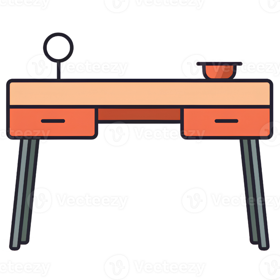 desk illustration ai generative png