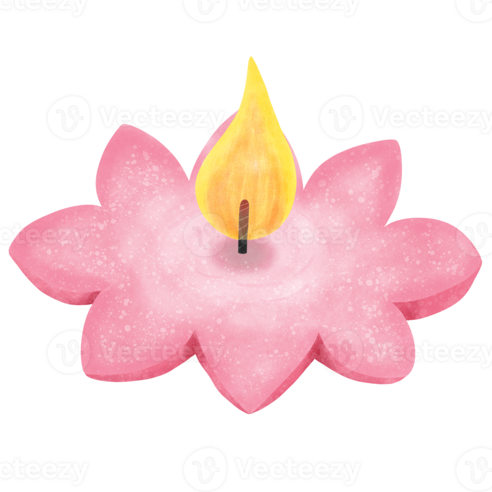 Pink floating candle png