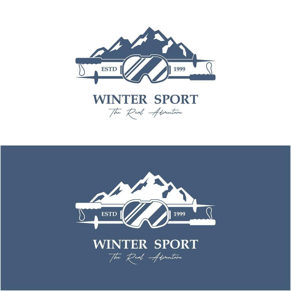 ski logo vector icon illustration design