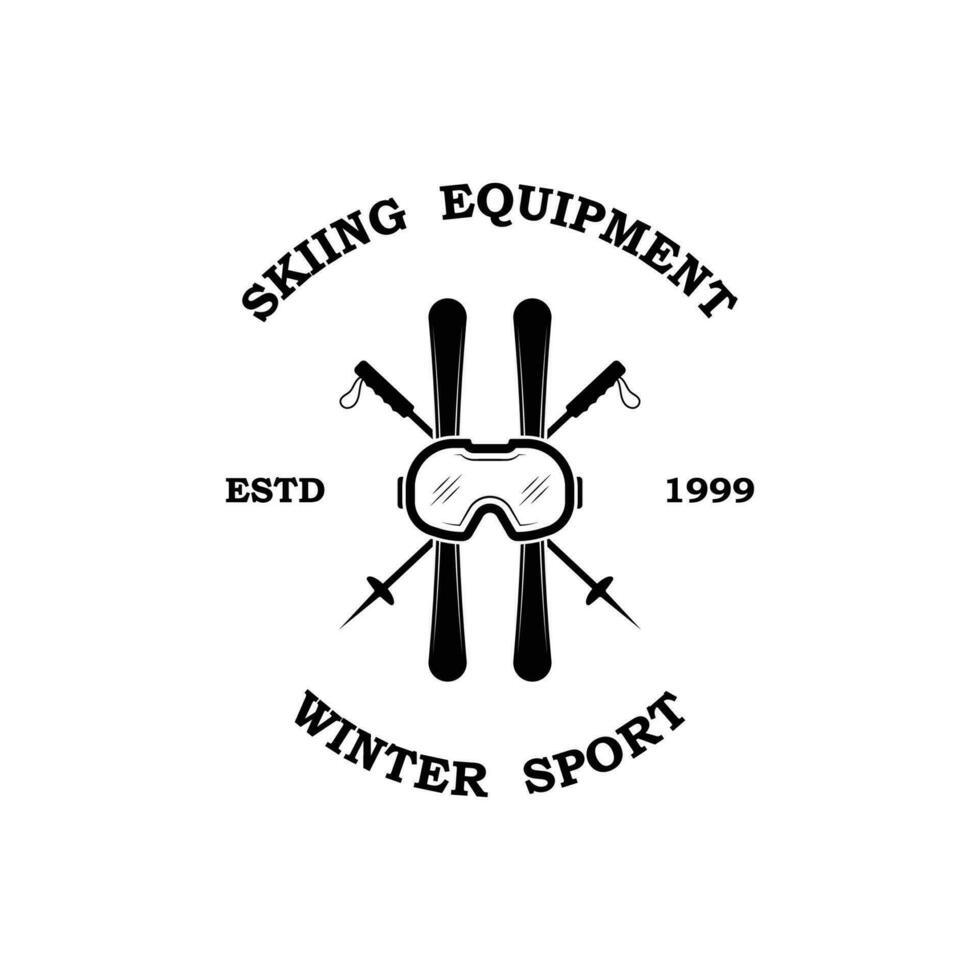 ski logo vector icon illustration design
