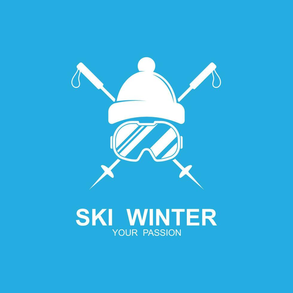 ski logo vector icon illustration design
