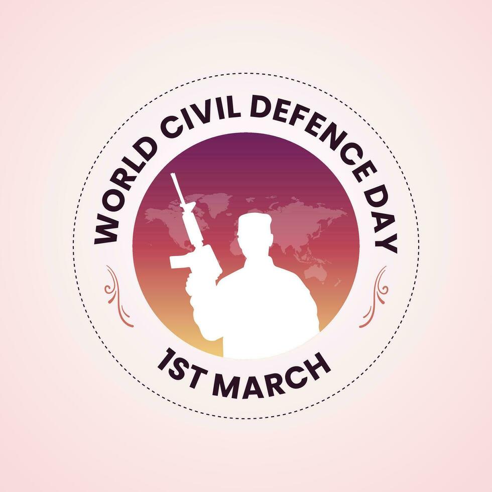 Resilience in Action for World Civil Defence Day vector