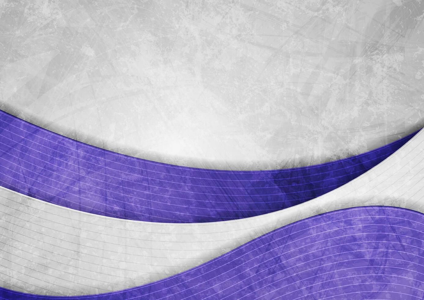 Contrast grey and violet grunge waves abstract background vector