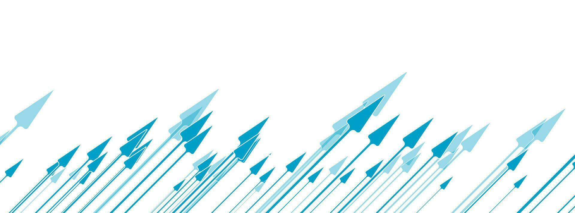 Blue arrows abstract hi-tech banner design vector