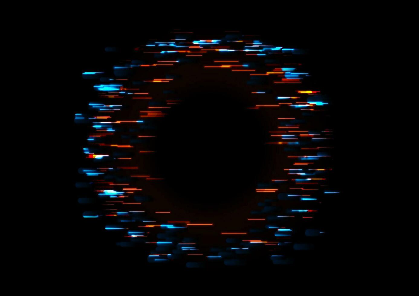 resumen tecnología brillante neón circulo antecedentes con falla efecto vector