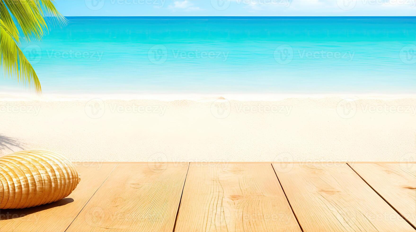 , summer sandy and wavy beach background photo