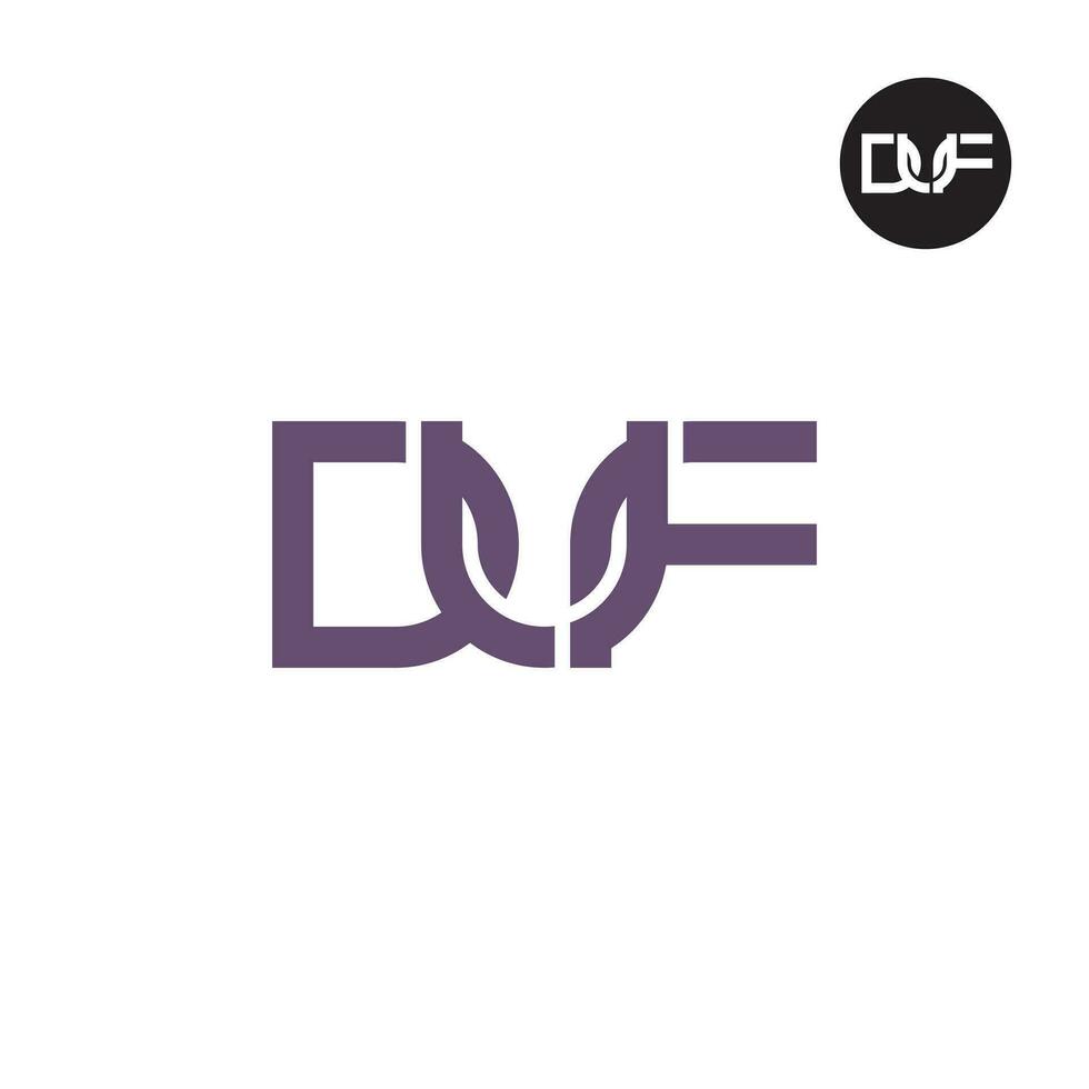 Letter DUF Monogram Logo Design vector