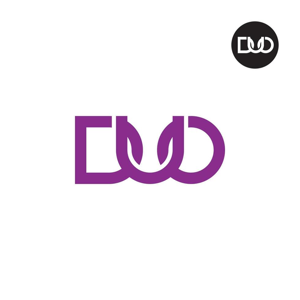 letra dúo monograma logo diseño vector