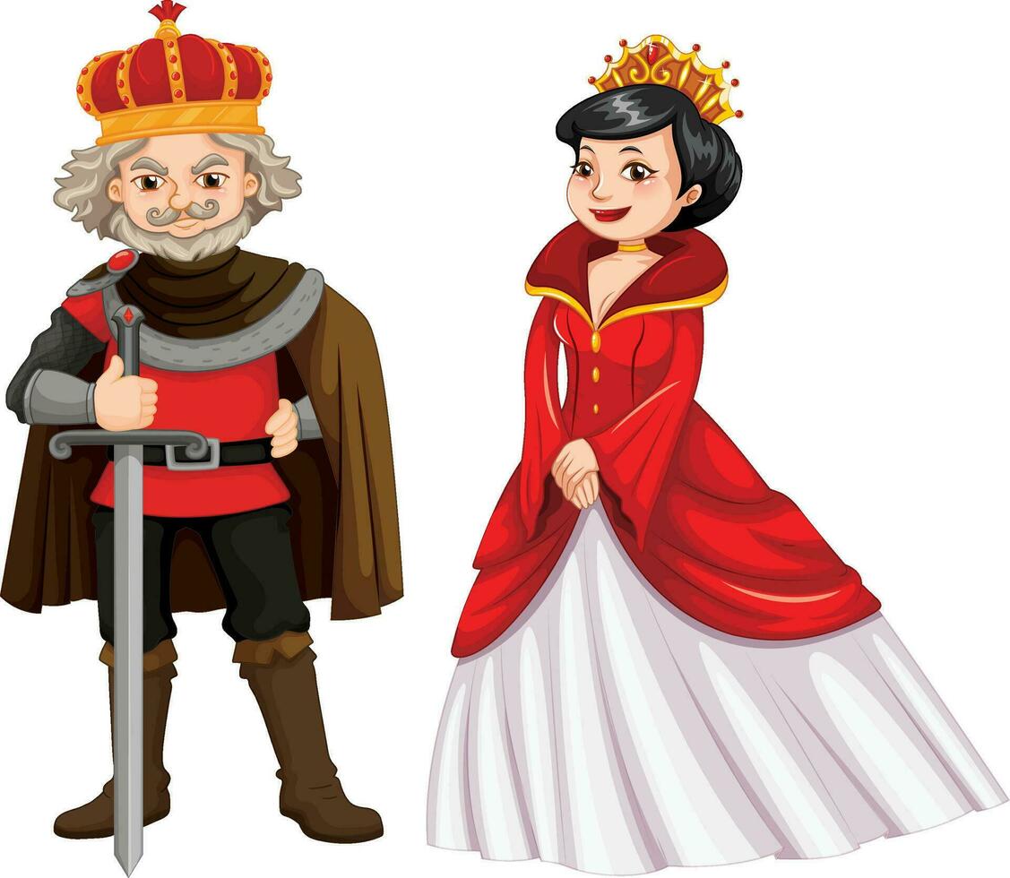 King And Queen On The Throne vector