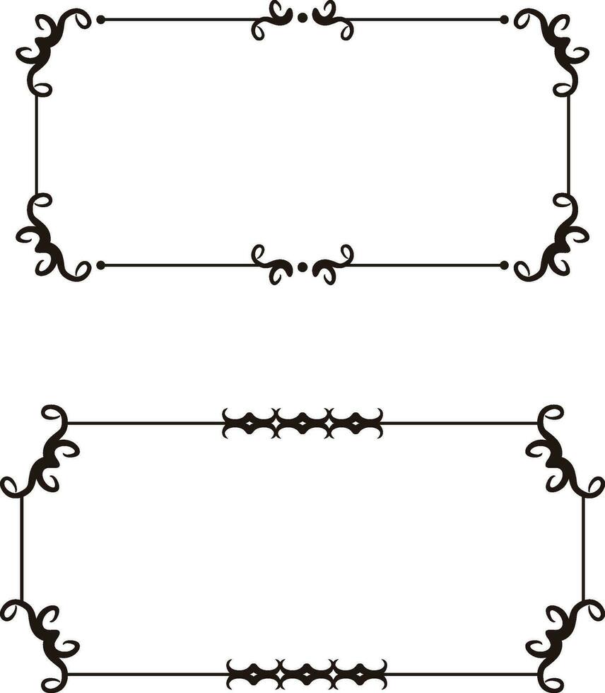 Clásico marco frontera estilo vector