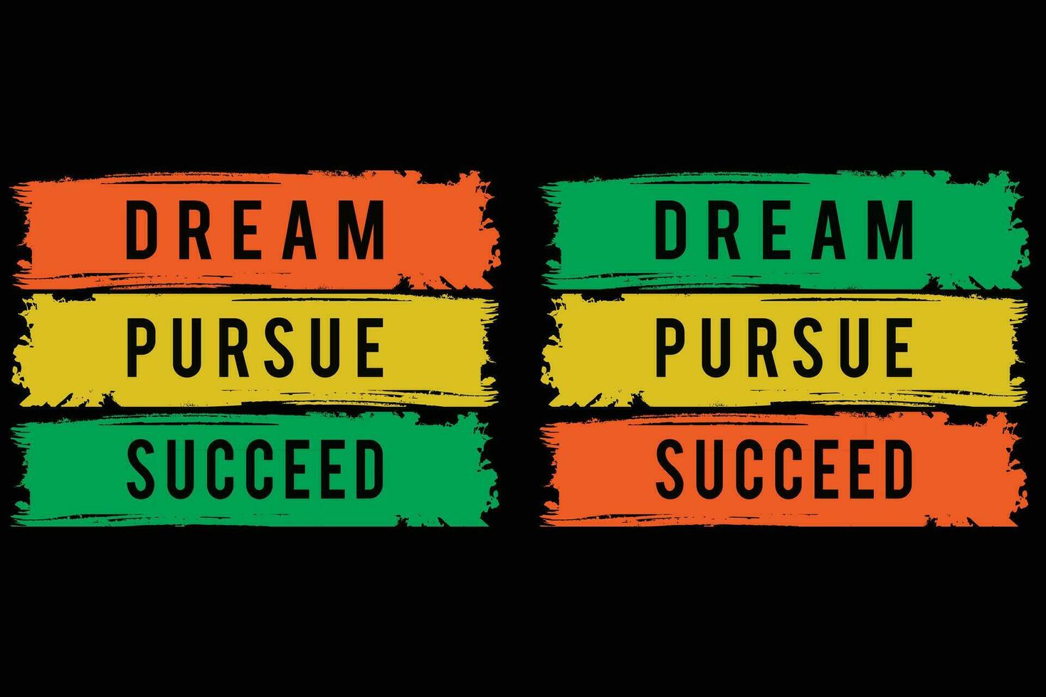 Motivational and inspirational quotes T shirt design Template, Color inspirational vector illustration set, motivational quotes