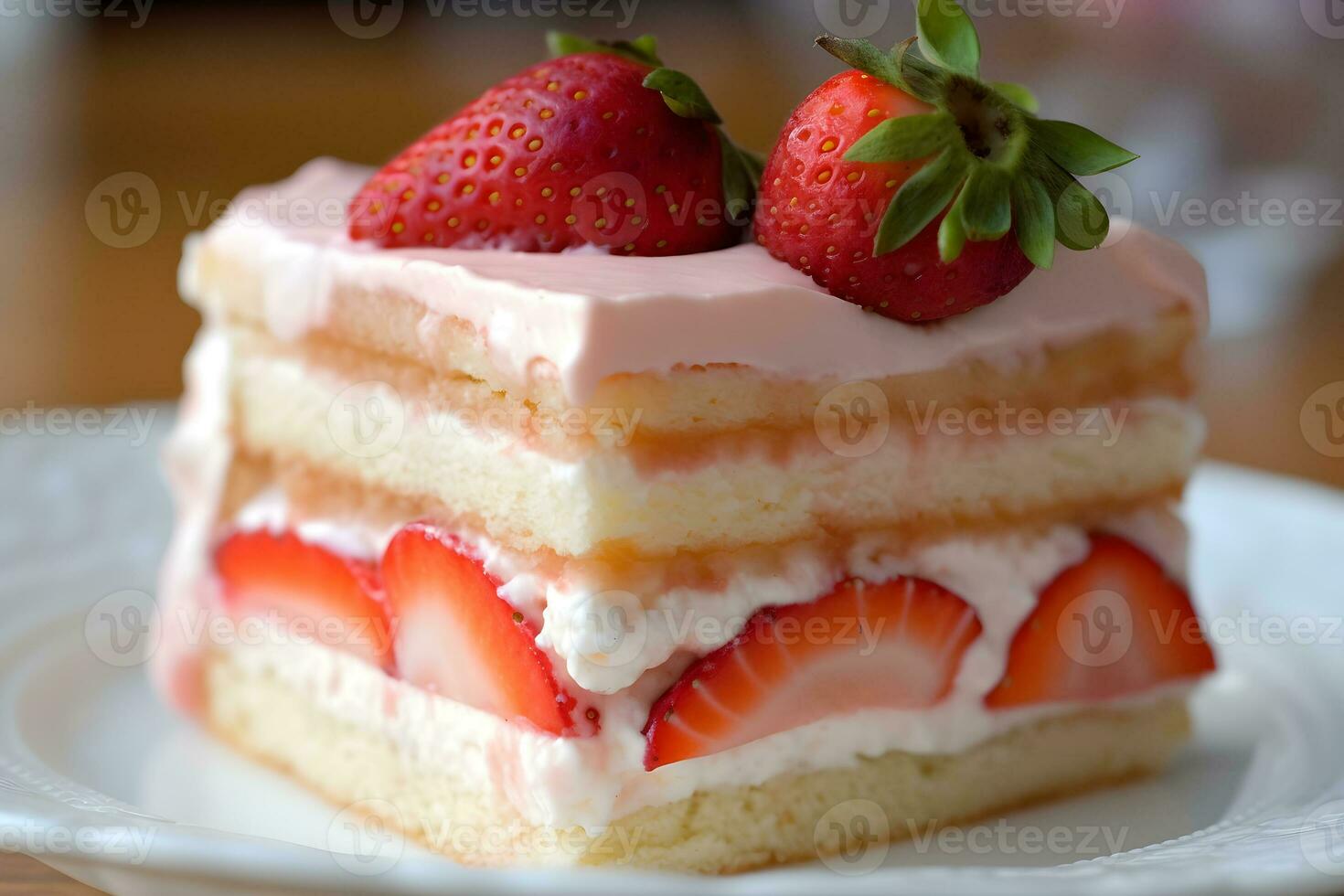 strawberry shortcake generated AI photo