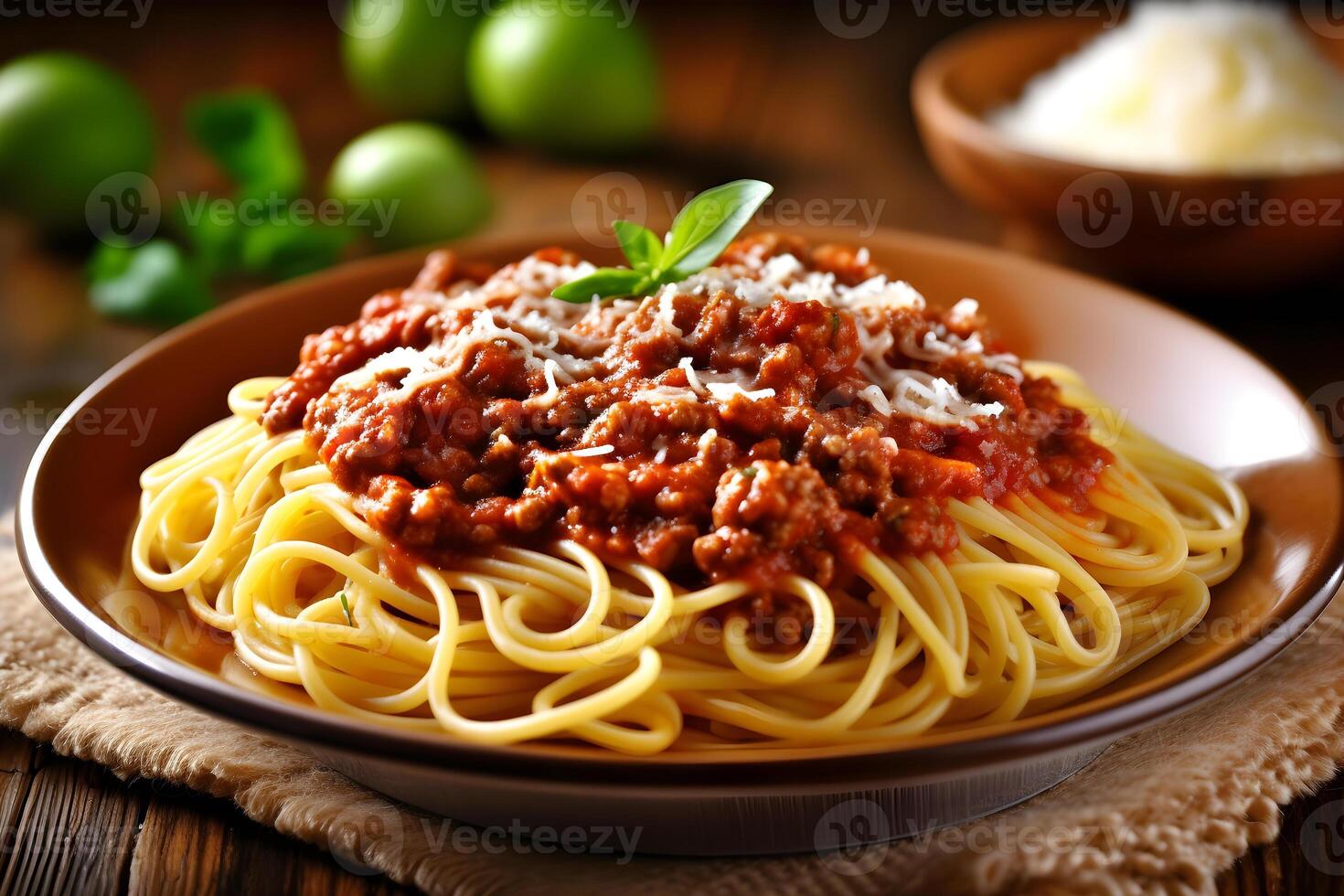 spaghetti with meat sauce photo