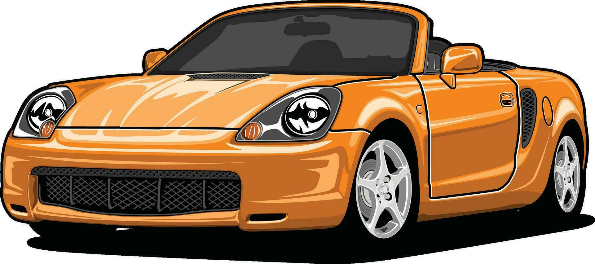 amarillo color coche vector