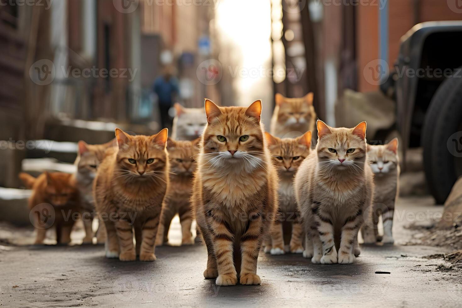 cat on the street stray cat photo