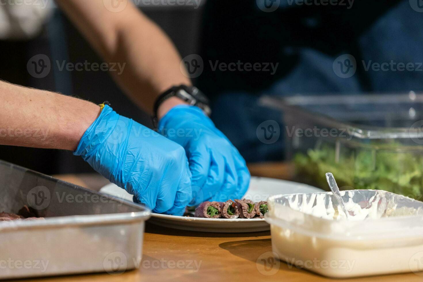 Details of food from catering service photo