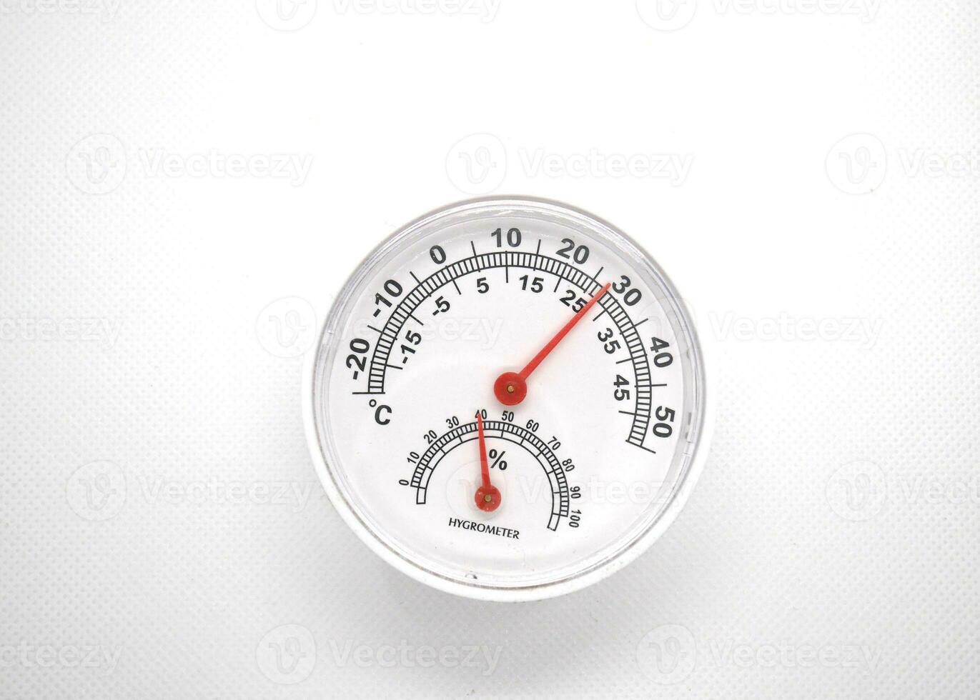 hygromter thermometer whitebackground photo