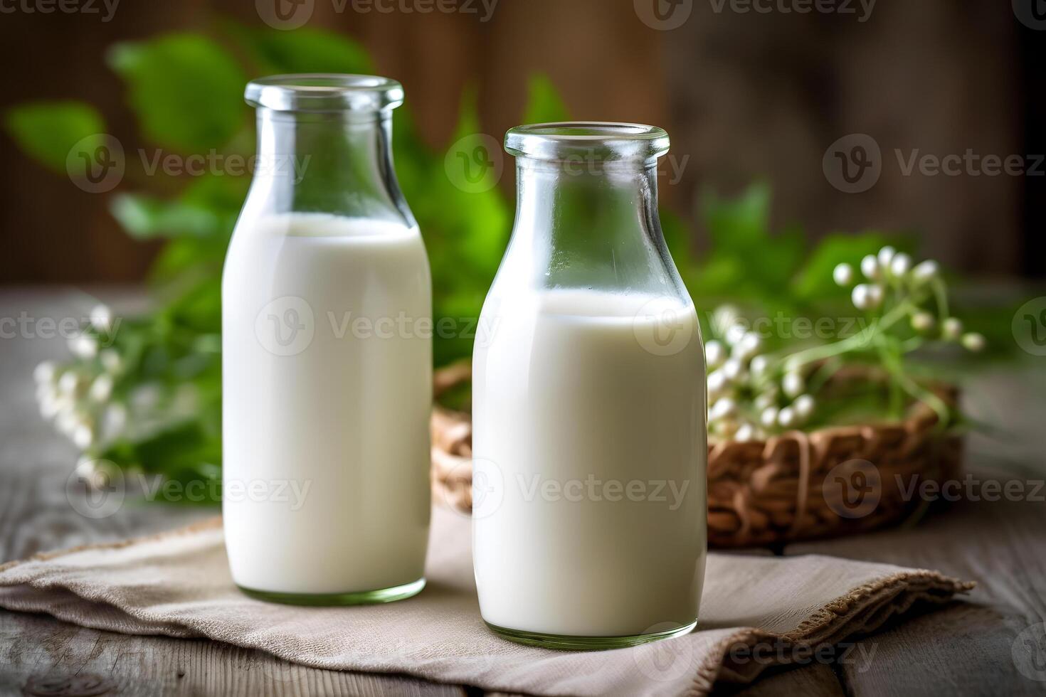 bottles of milk photo