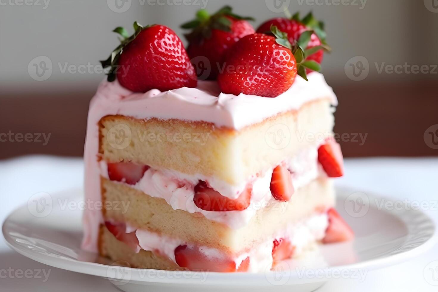 strawberry shortcake generated AI photo