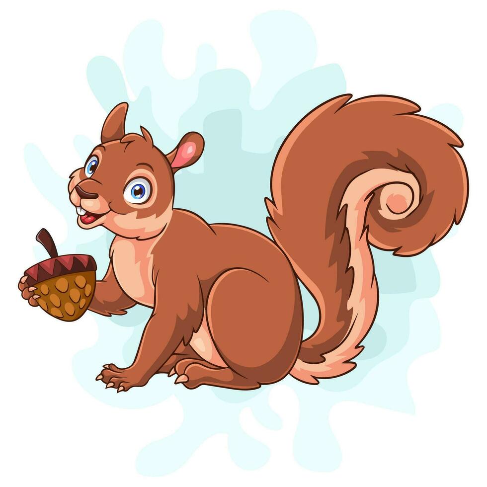 Cartoon Squirrel isolated on white background vector