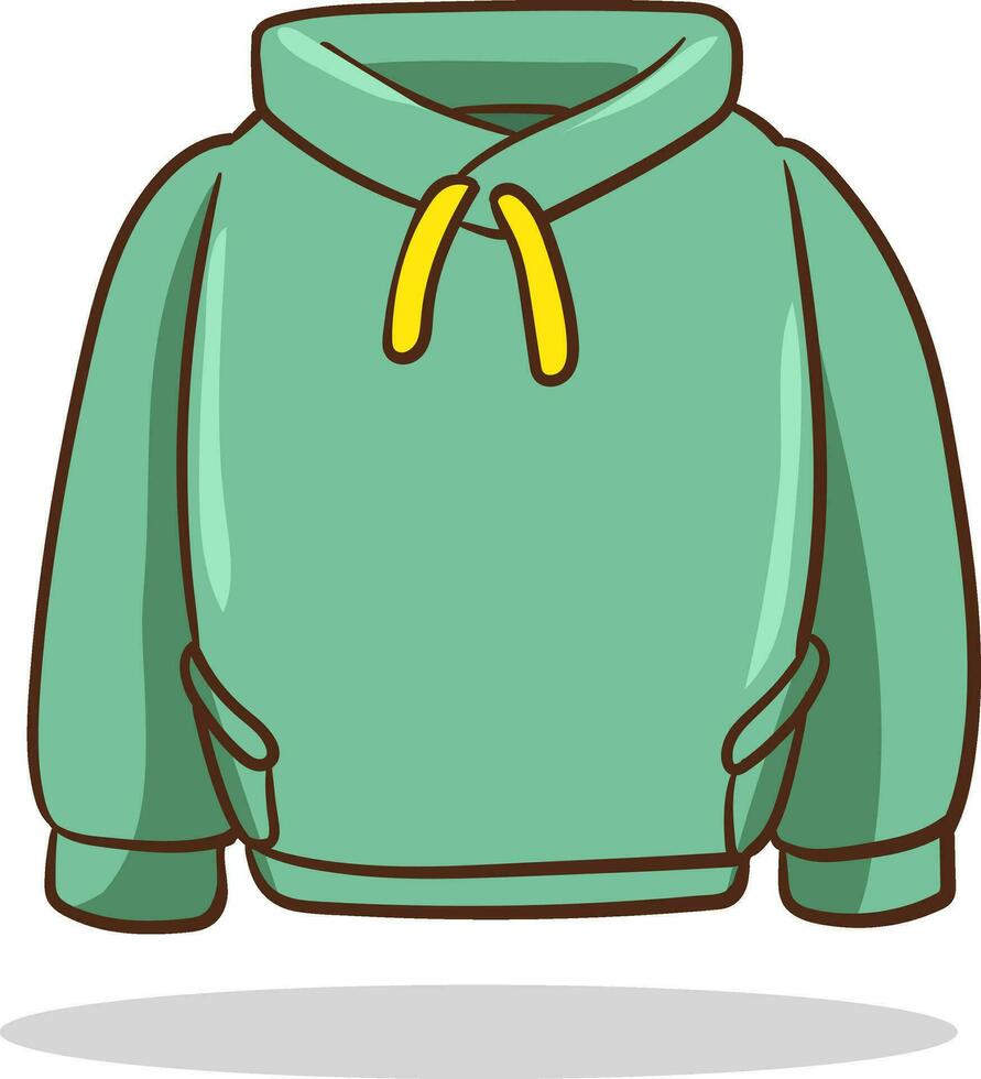 Vector illustration of green sweatshirt