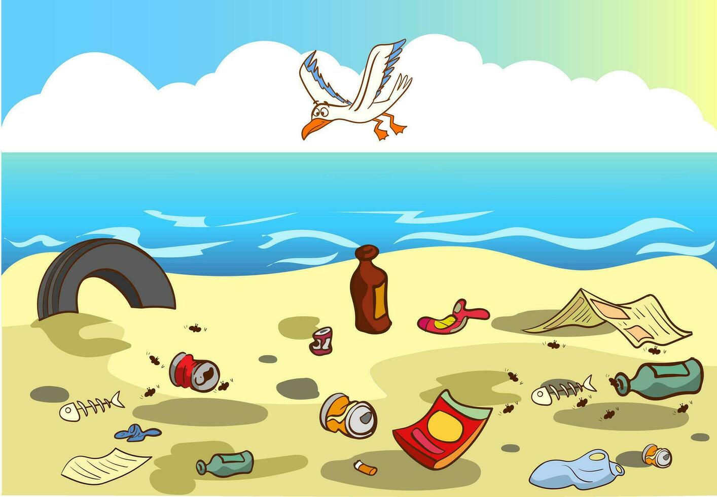 vector illustration of environmental pollution