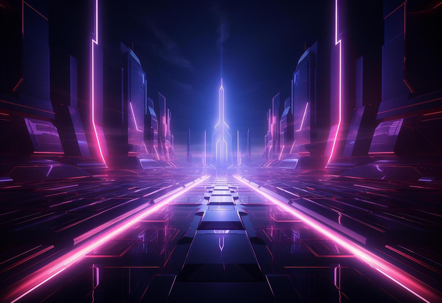 Neon illuminated futuristic backdrop realistic image, ultra hd, high design very detailed photo