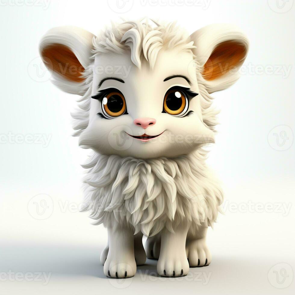 3d cartoon cute anoa ai photo