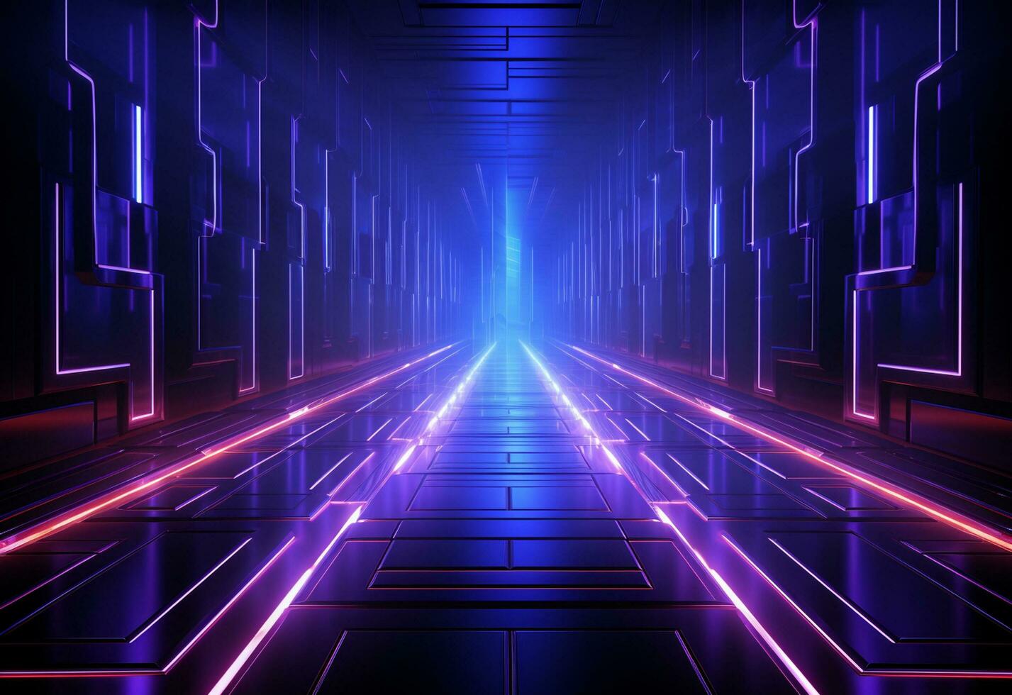 Ai Generative Neon illuminated futuristic backdrop realistic image, ultra hd, high design very detailed photo