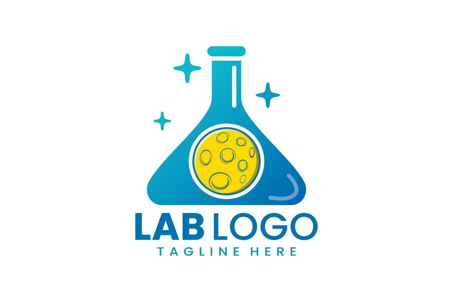 Flat modern simple laboratory logo template icon symbol vector design illustration